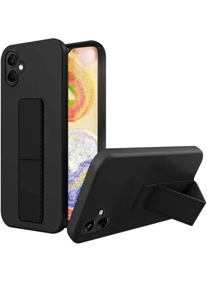 Magnetc Grip Cover  For Samsung Galaxy A05s , Kickstand Slim Shockproof Grip Case, Silcione Protective Cover For Samsung Galaxy A05s - Black